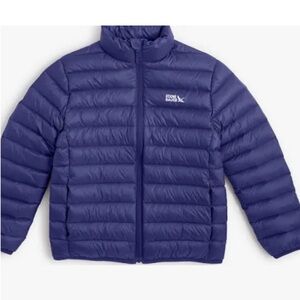 $120 Eddie Bauer Jacket Youth Medium 7/8 Navy Down StormRepel 650 Fill